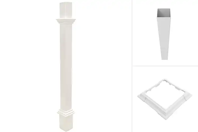 Detailed view of Best Decorative White Vinyl Posts