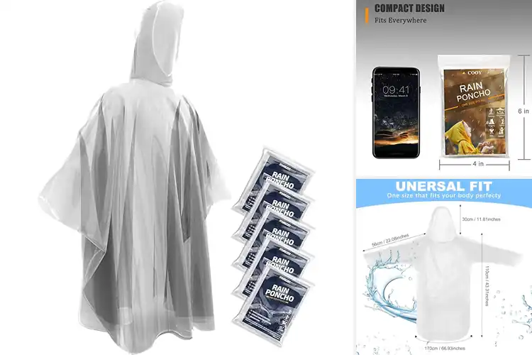 Detailed view of Best Disposable Rain Ponchos: Stay Dry Anywhere