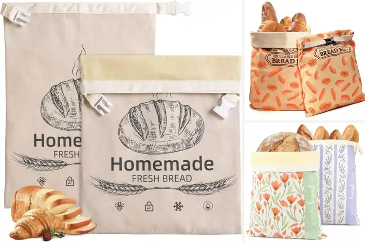 Detailed view of Best Reusable Bread Bags for Fresher, Softer Loaves