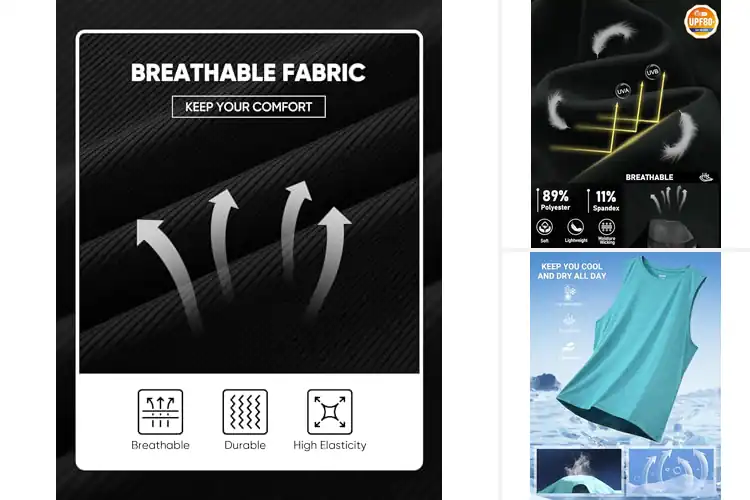 Detailed view of Best Stretchy Muscle Tanks