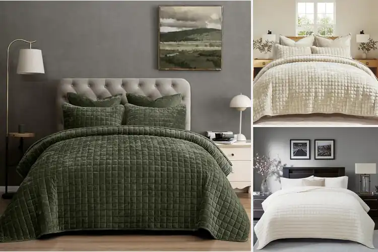 Detailed view of Best Velvet Quilt Sets: Luxe Comfort & Style